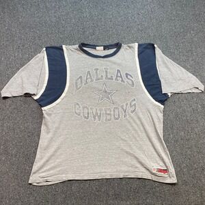 The Edge Dallas Cowboys TShirt Sz XL Mens Gray Grunge 90s Distressed NFL Tee